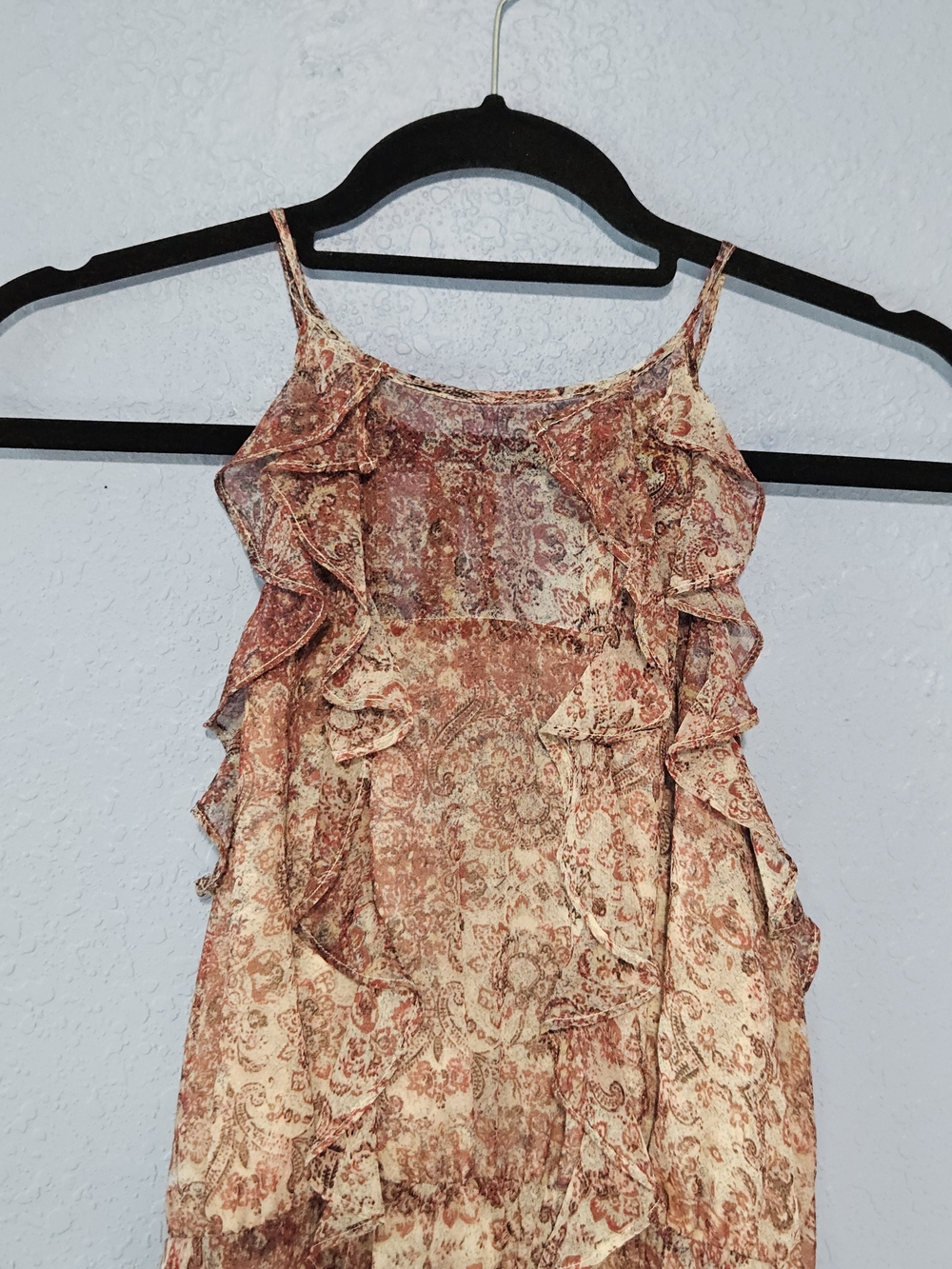 BCBGeneration Rust Floral Ruffle Mini Dress - Picture 11 of 11